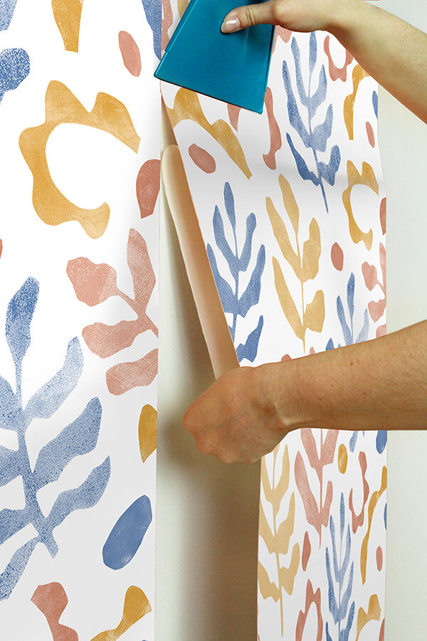 blue-orange-mira-peel-and-stick-wallpaper-york-wallcoverings-nus4938 - York Wallcoverings Wallpaper