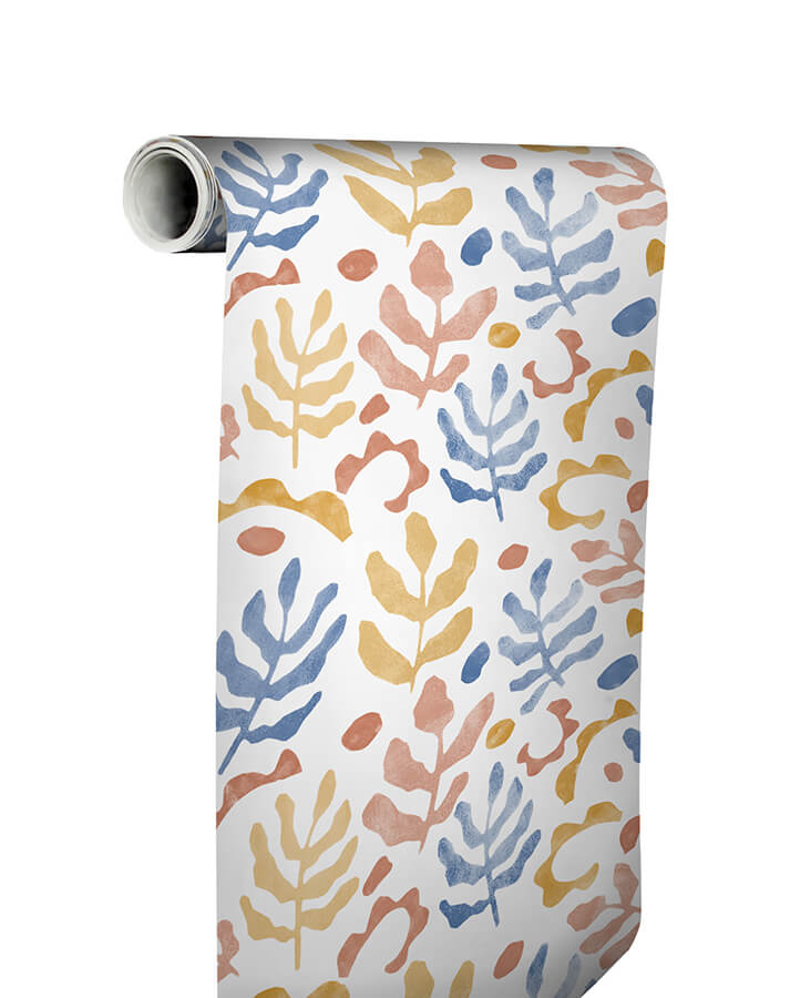 blue-orange-mira-peel-and-stick-wallpaper-york-wallcoverings-nus4938 - York Wallcoverings Wallpaper