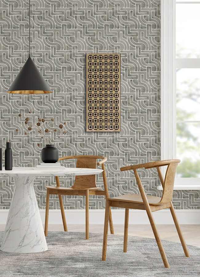 grey-blythe-peel-and-stick-wallpaper-york-wallcoverings-nus4936 - York Wallcoverings Wallpaper