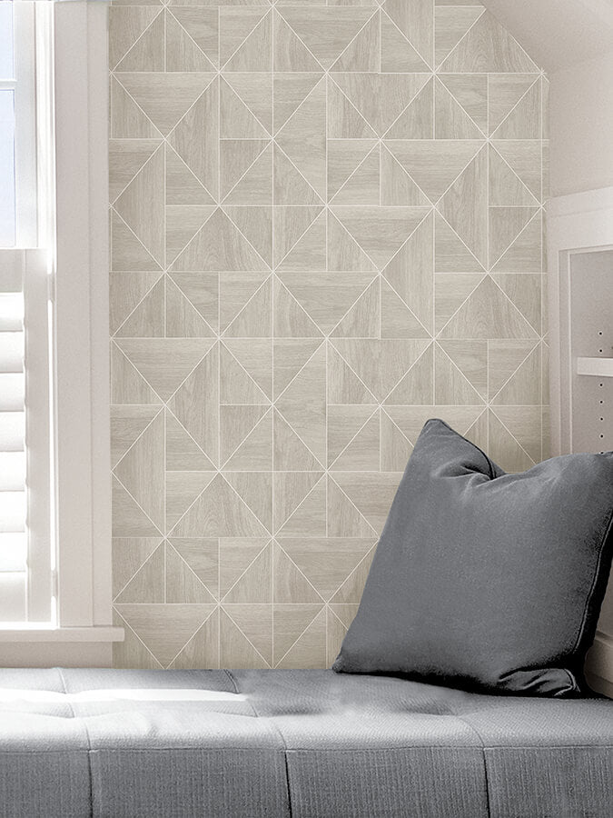 taupe-lazlo-peel-and-stick-wallpaper-york-wallcoverings-nus4408 - York Wallcoverings Wallpaper