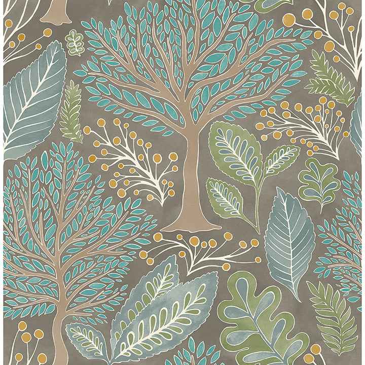 Kiah Taupe Forest Wallpaper - York Wallcoverings - 2980-26182