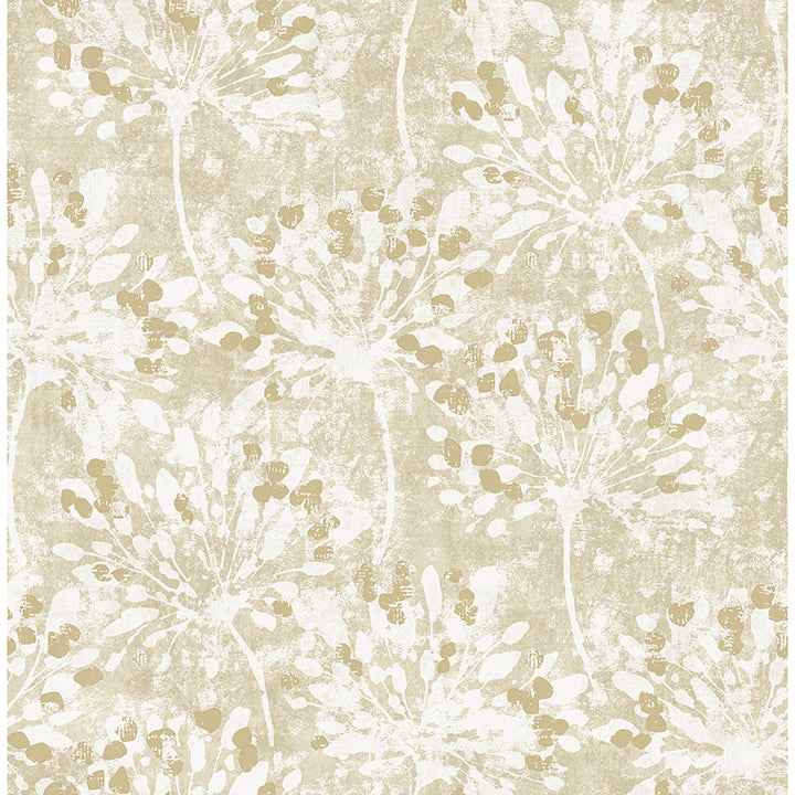 Dori Gold Painterly Floral Wallpaper - York Wallcoverings - 2980-26188