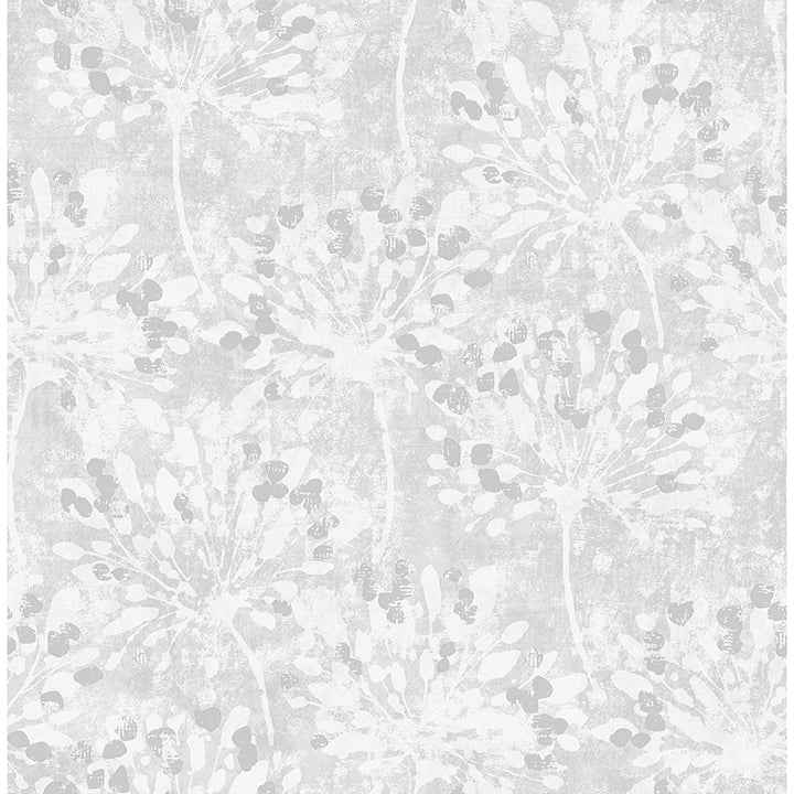 Dori Light Grey Painterly Floral Wallpaper - York Wallcoverings - 2980-26190 - York Wallcoverings Wallpaper