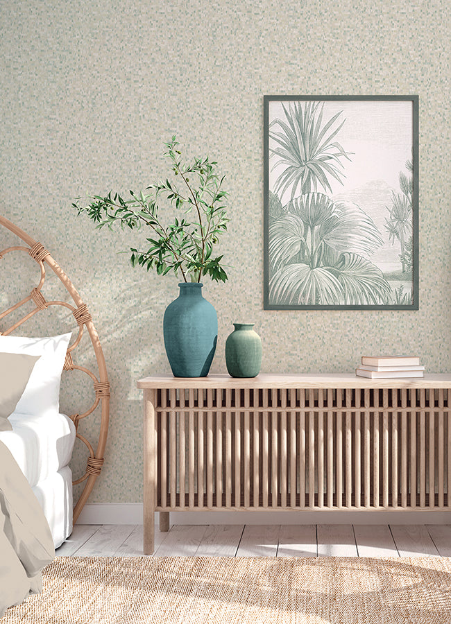 albers-teal-squares-wallpaper-york-wallcoverings-2980-38593-1 - York Wallcoverings Wallpaper
