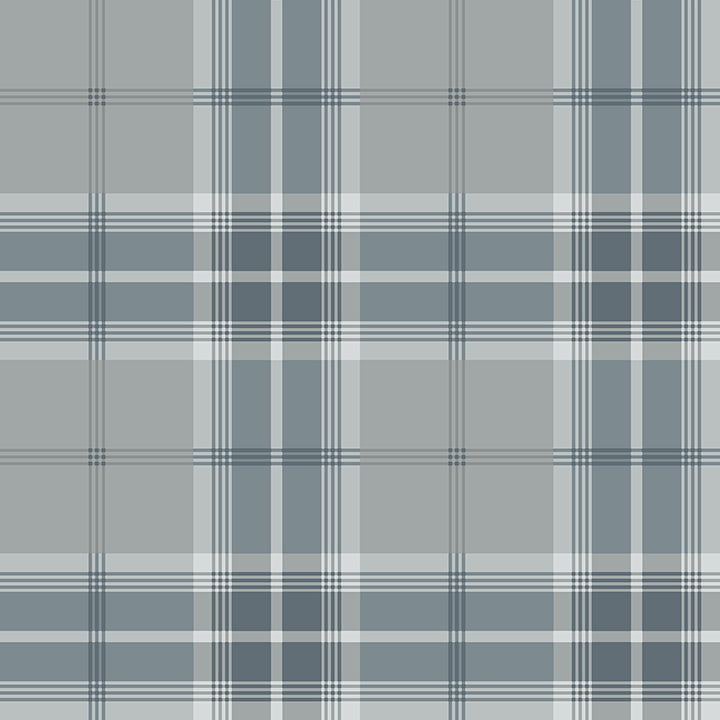 sala-blue-plaid-wallpaper-york-wallcoverings-2980-92120 - York Wallcoverings Wallpaper