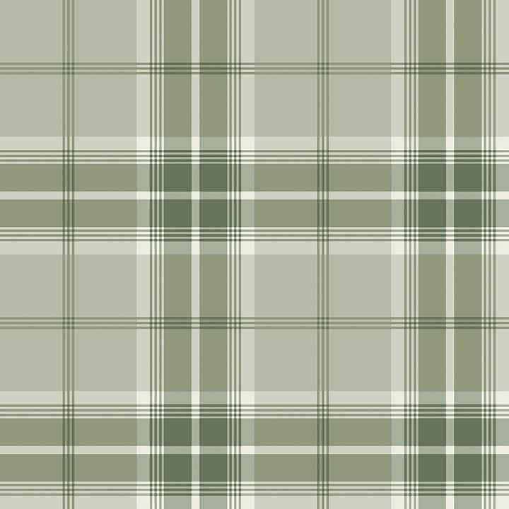 Sala Green Plaid Wallpaper - York Wallcoverings - 2980-92122