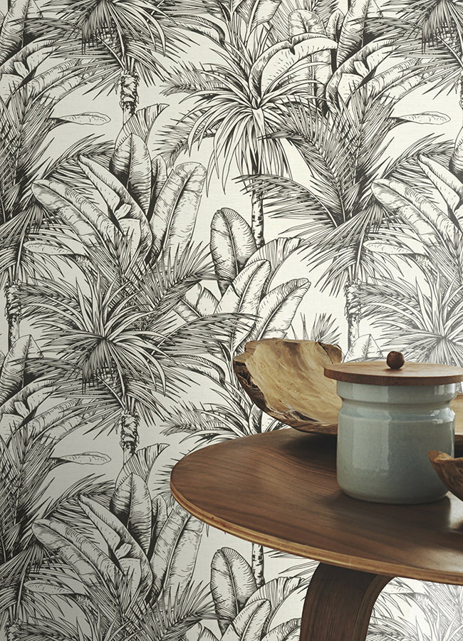 serra-white-palm-wallpaper-york-wallcoverings-2980-478013 - York Wallcoverings Wallpaper