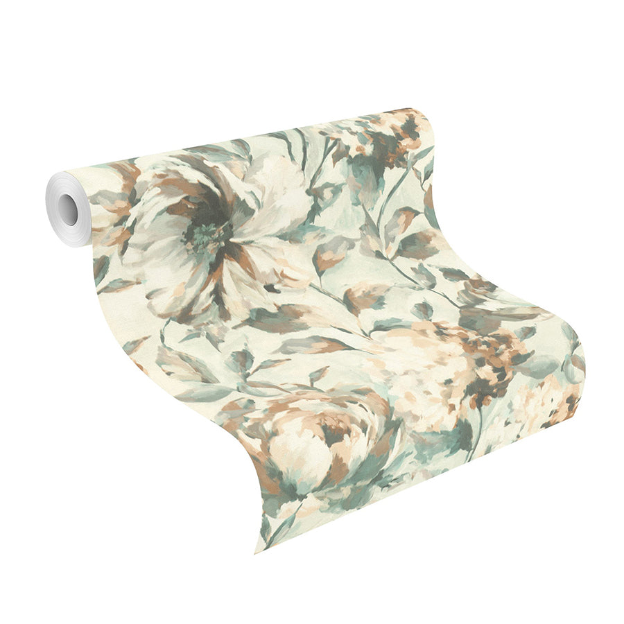 attia-light-blue-floral-wallpaper-york-wallcoverings-2980-485134 - York Wallcoverings Wallpaper