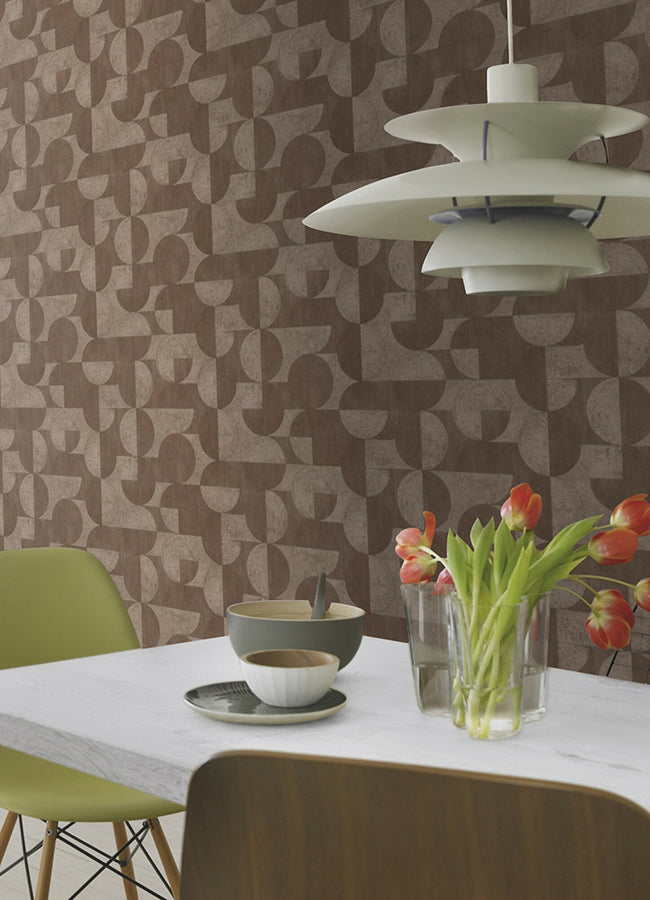 barcelo-brown-circles-wallpaper-york-wallcoverings-2980-521368 - York Wallcoverings Wallpaper