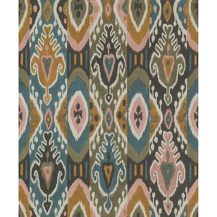 villon-mustard-ikat-wallpaper-york-wallcoverings-2980-560572 - York Wallcoverings Wallpaper