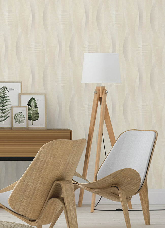 currin-neutral-wave-wallpaper-york-wallcoverings-2980-651515 - York Wallcoverings Wallpaper