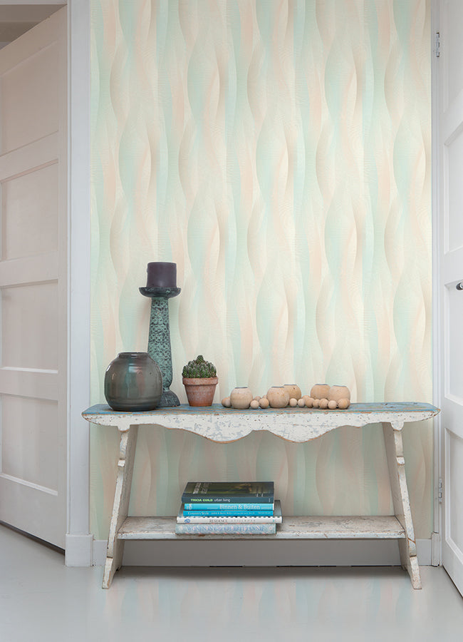 currin-pastel-wave-wallpaper-york-wallcoverings-2980-651522 - York Wallcoverings Wallpaper