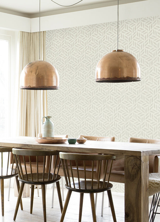 sagano-light-grey-leaf-wallpaper-york-wallcoverings-2980-704631 - York Wallcoverings Wallpaper