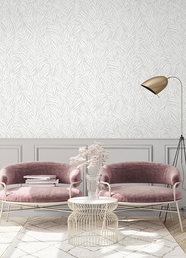 holzer-white-fern-wallpaper-york-wallcoverings-2980-m52500 - York Wallcoverings Wallpaper
