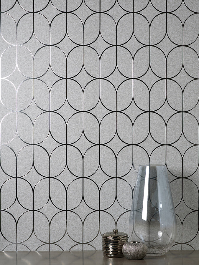 raye-silver-rosco-trellis-wallpaper-york-wallcoverings-fd42803 - York Wallcoverings Wallpaper