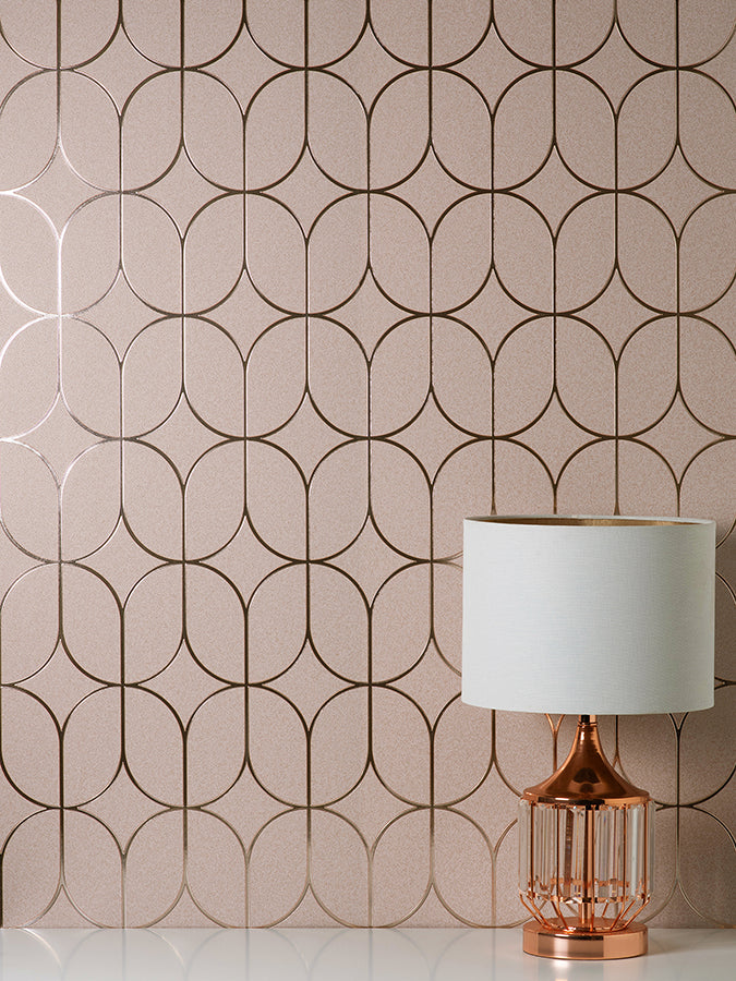 raye-pink-rosco-trellis-wallpaper-york-wallcoverings-fd42805 - York Wallcoverings Wallpaper