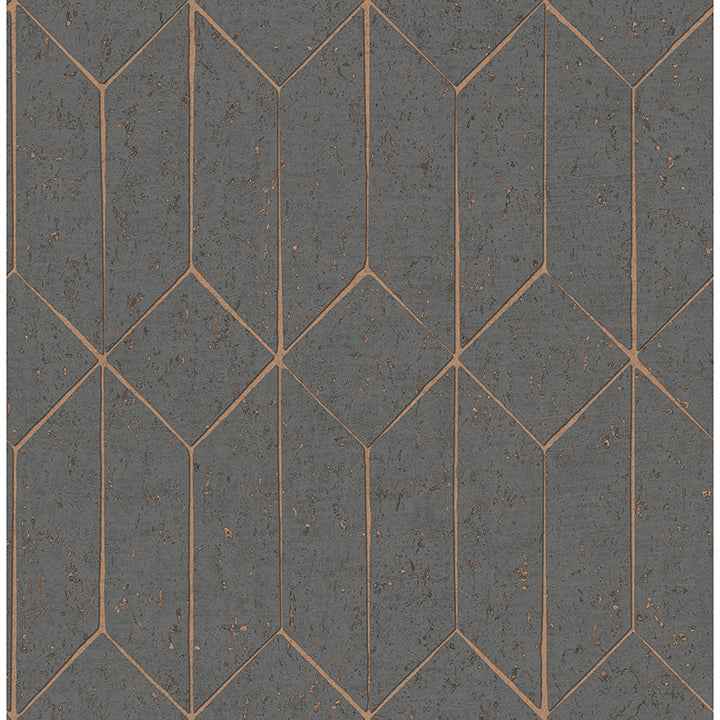 Hayden Charcoal Concrete Trellis Wallpaper - York Wallcoverings - 4125-26701