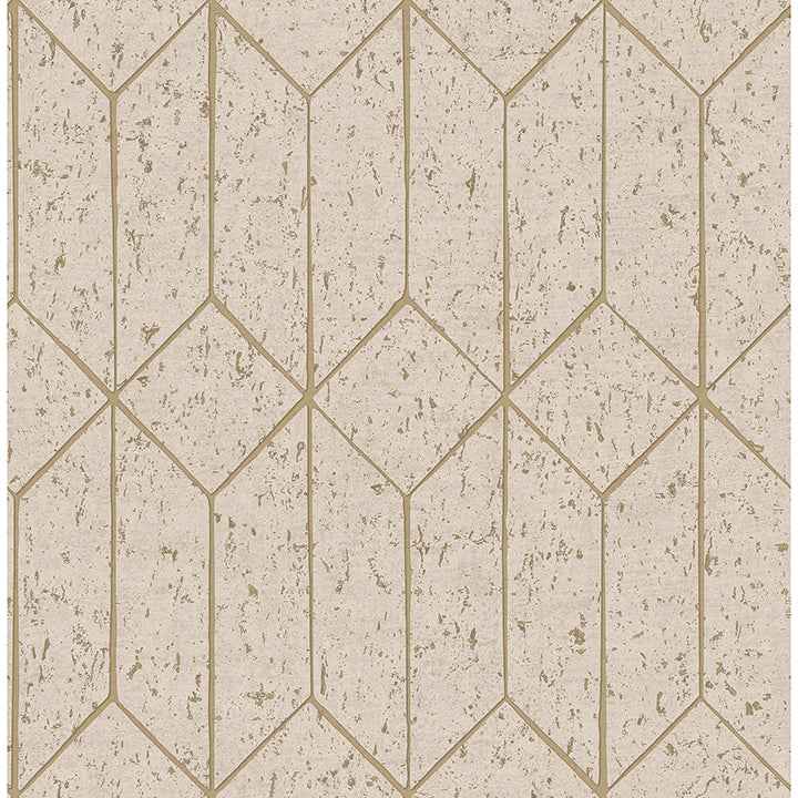 Hayden Bone Concrete Trellis Wallpaper - York Wallcoverings - 4125-26702