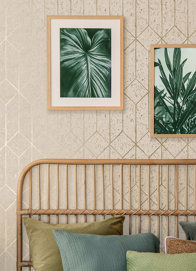hayden-bone-concrete-trellis-wallpaper-york-wallcoverings-4125-26702 - York Wallcoverings Papel pintado