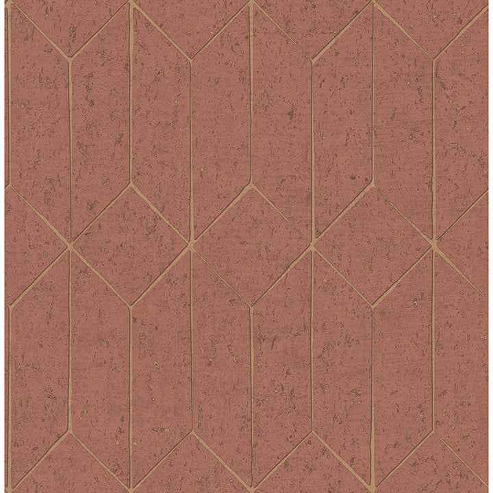 Hayden Raspberry Concrete Trellis Wallpaper - York Wallcoverings - 4125-26703