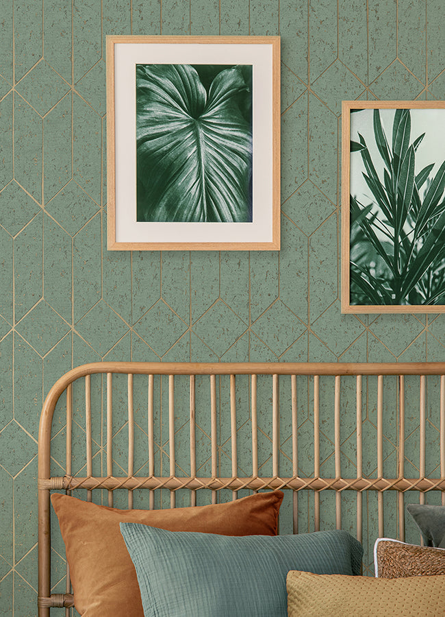 hayden-mint-concrete-trellis-wallpaper-york-wallcoverings-4125-26704 - York Wallpaper Wallpaper
