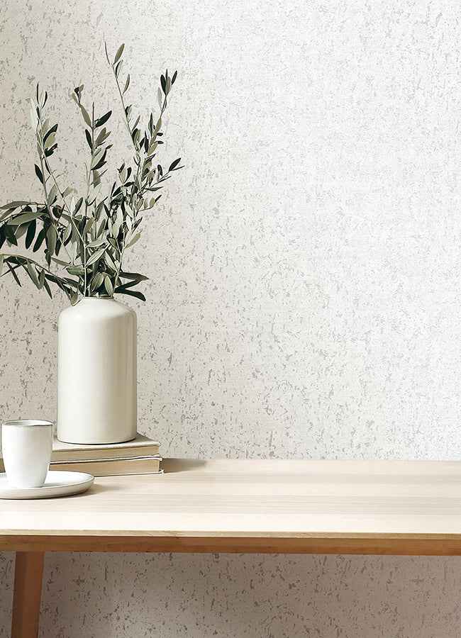 Callie White Concrete Wallpaper - York Wallcoverings - 4125-26705 - York Wallcoverings Wallpaper