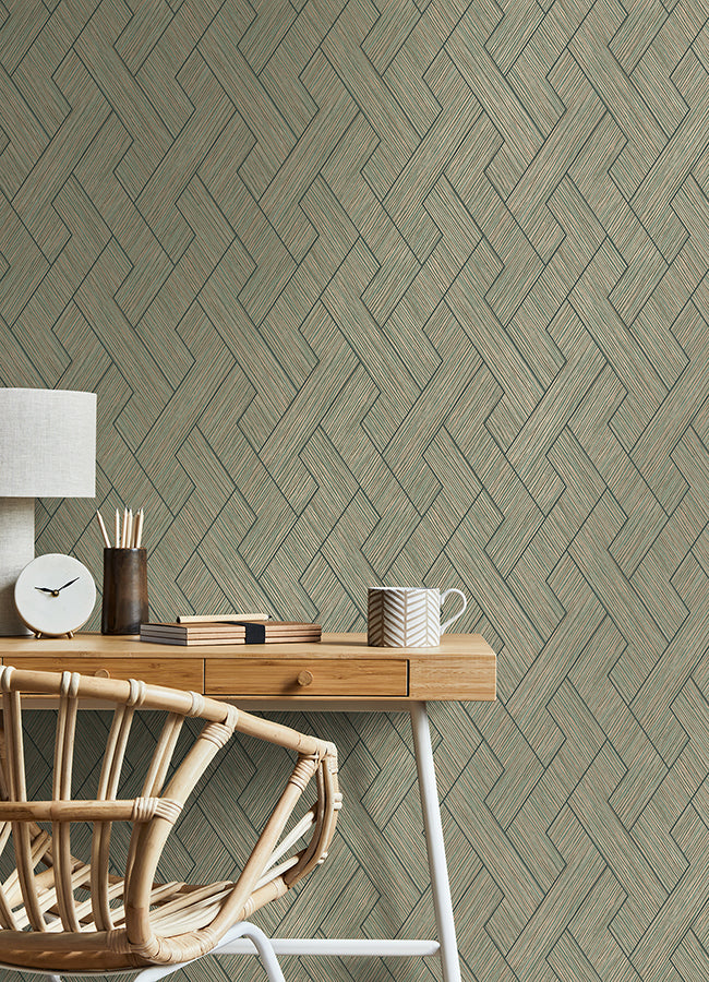 ember-copper-geometric-basketweave-wallpaper-york-wallcoverings-4125-26726 - York Wallcoverings Wallpaper