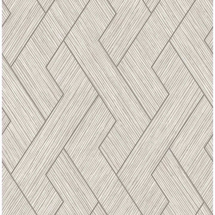 Ember Light Grey Geometric Basketweave Wallpaper - York Wallcoverings - 4125-26728 - York Wallcoverings Wallpaper