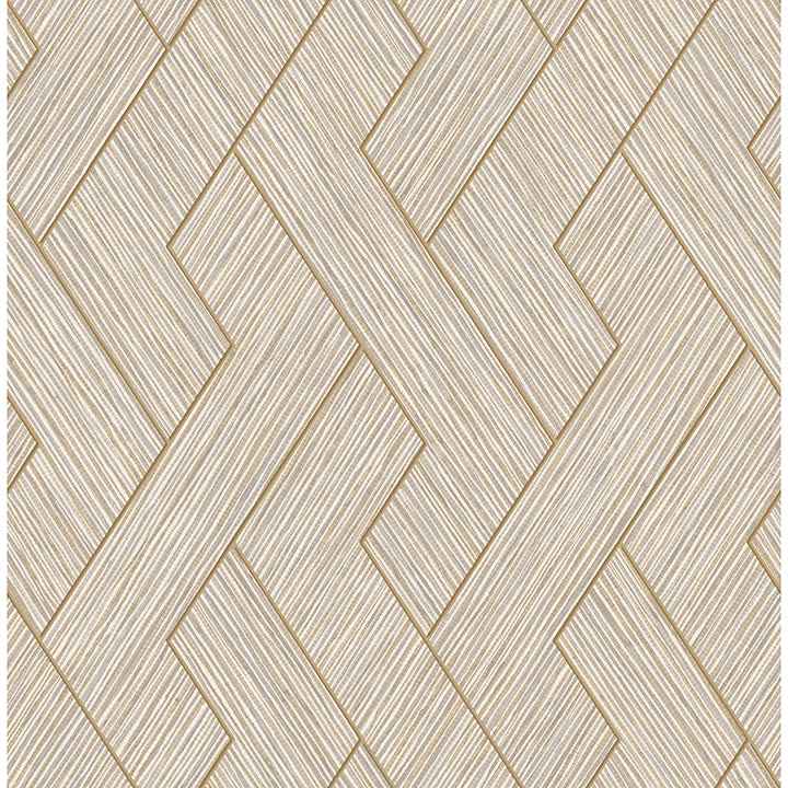 Ember Taupe Geometric Basketweave Wallpaper - York Wallcoverings - 4125-26730 - York Wallcoverings Wallpaper