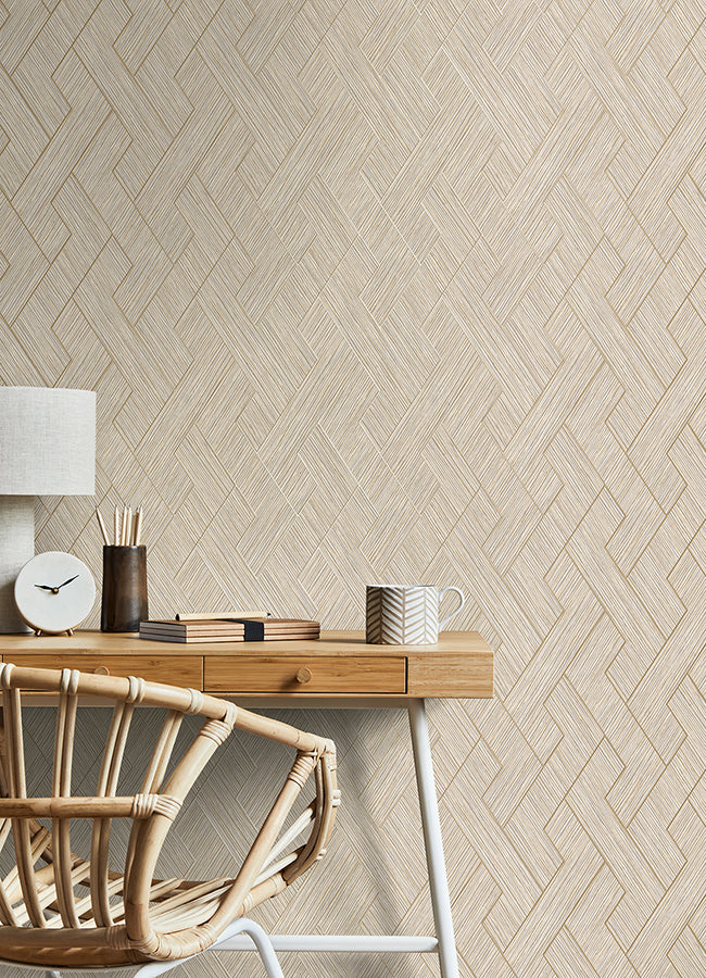 ember-taupe-geometric-basketweave-wallpaper-york-wallcoverings-4125-26730 - York Wallpaper Wallpaper