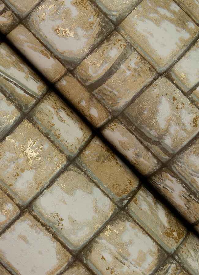 Kingsley Neutral Tiled Wallpaper - York Wallcoverings - 4125-26757 - York Wallcoverings Wallpaper