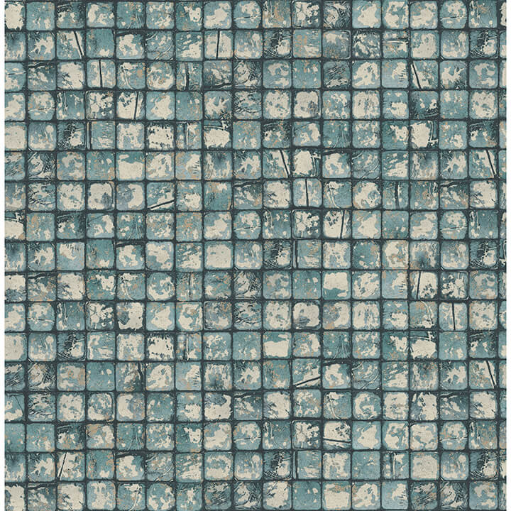 kingsley-blue-tiled-wallpaper-york-wallcoverings-4125-26758 - York Wallpaper Wallpaper