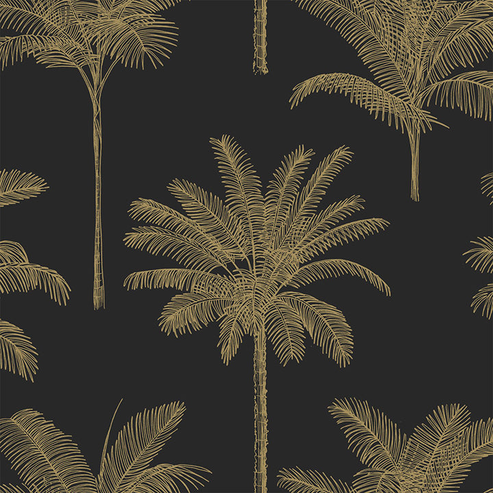 taj-black-palm-trees-wallpaper-york-wallcoverings-dd139322 - York Wallcoverings Wallpaper
