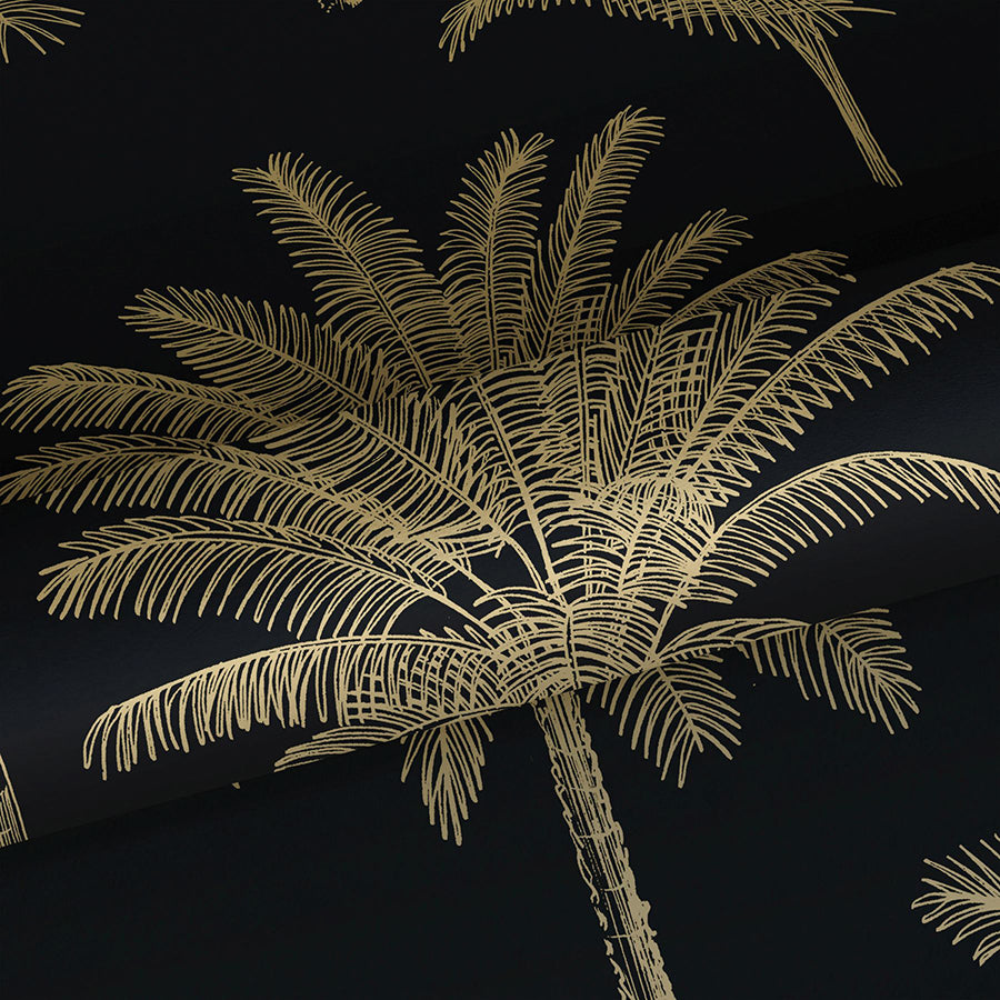taj-black-palm-trees-wallpaper-york-wallcoverings-dd139322 - York Wallcoverings Wallpaper