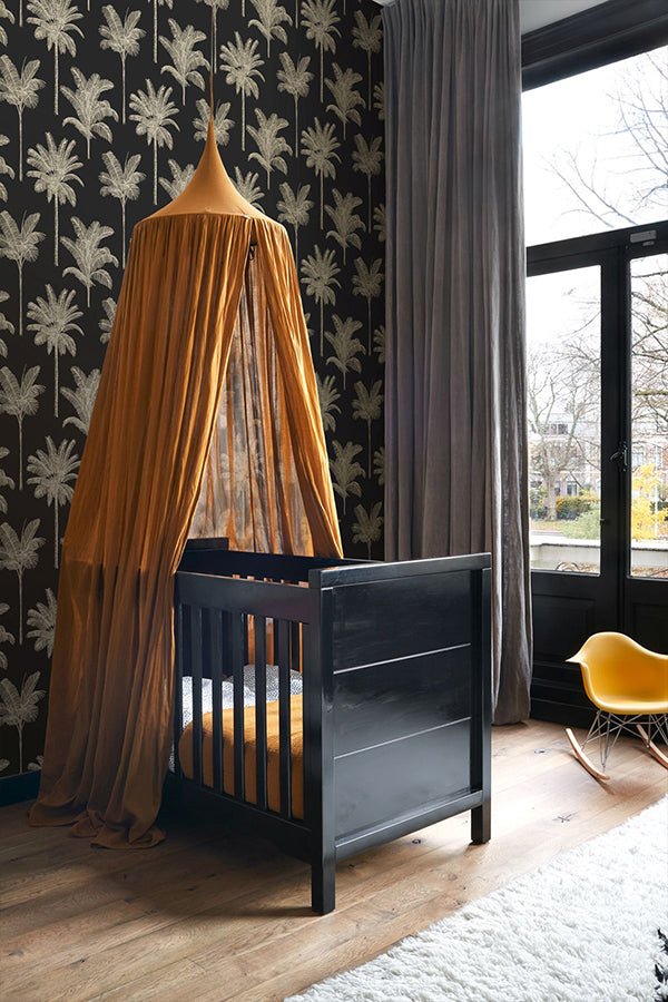 taj-black-palm-trees-wallpaper-york-wallcoverings-dd139322 - York Wallcoverings Wallpaper