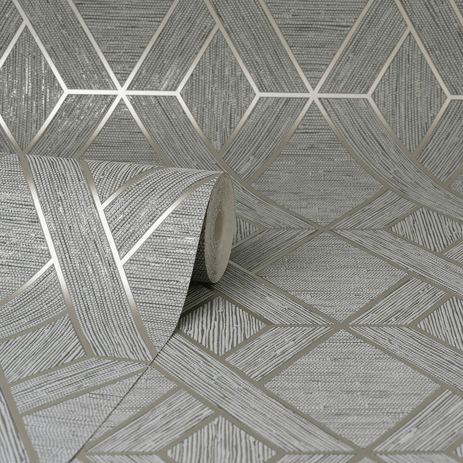 malcolm-grey-geo-wallpaper-york-wallcoverings-fd43152 - York Wallcoverings Wallpaper