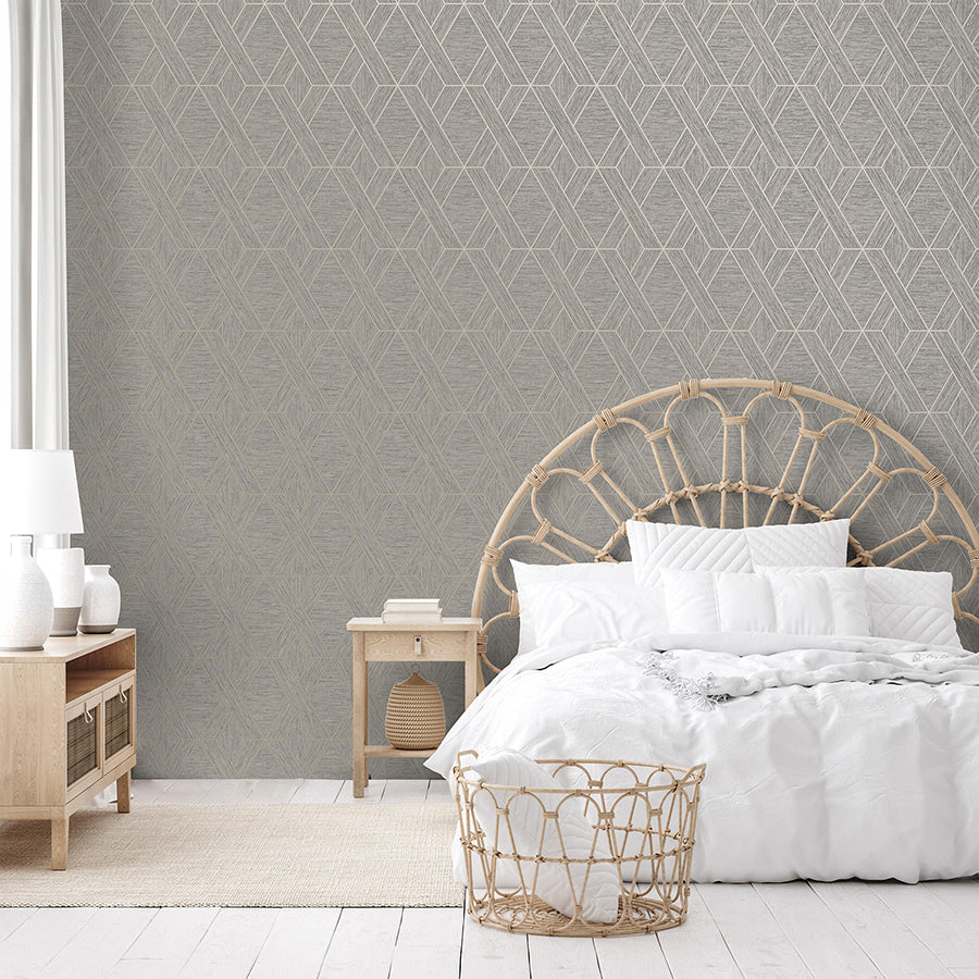 malcolm-grey-geo-wallpaper-york-wallcoverings-fd43152 - York Wallcoverings Wallpaper
