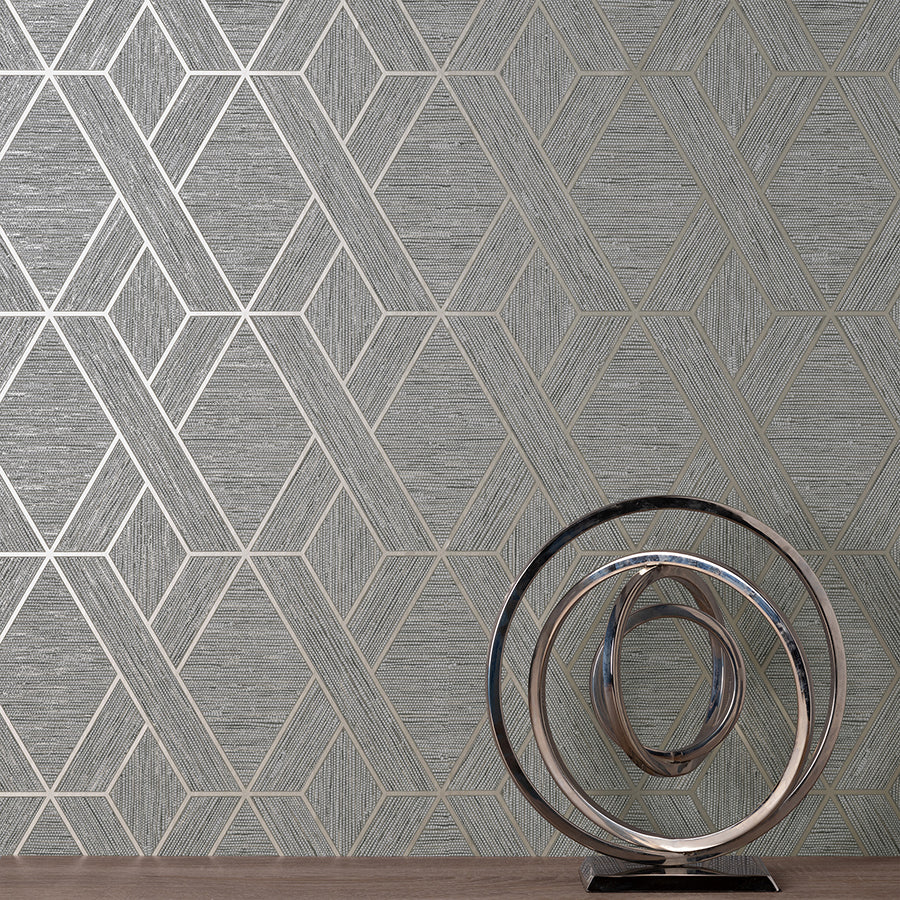 malcolm-grey-geo-wallpaper-york-wallcoverings-fd43152 - York Wallcoverings Wallpaper