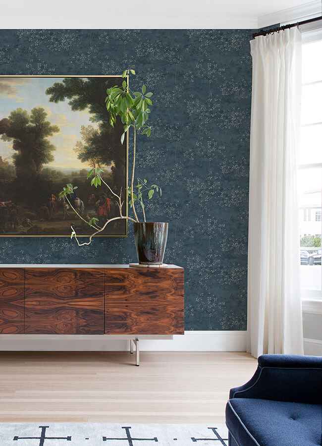 Arian Blue Inkburst Wallpaper - York Wallcoverings - 4105-86429 - York Wallcoverings Wallpaper