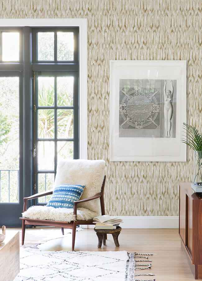 Kintana Gold Abstract Trellis Wallpaper - York Wallcoverings - 4105-86604 - York Wallcoverings Wallpaper