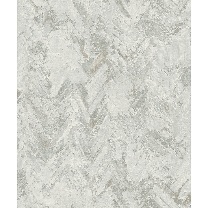 amesemi-light-grey-distressed-herringbone-wallpaper-york-wallcoverings-4105-86610 - York Wallcoverings Wallpaper