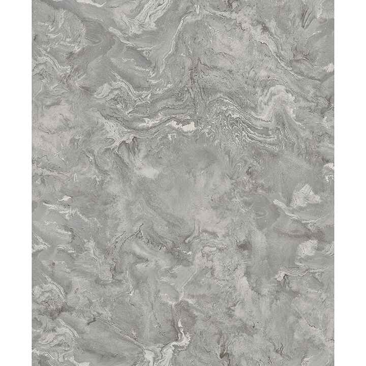 Meness Grey Metallic Marbling Wallpaper - York Wallcoverings - 4105-86618