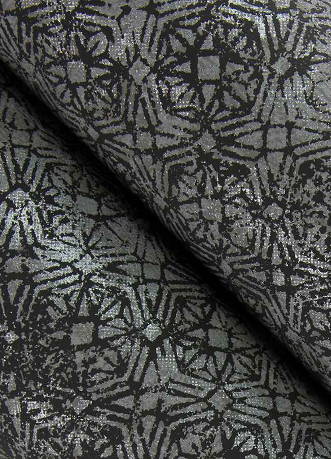 Hirawa Pewter Metallic Mosaic Wallpaper - York Wallcoverings - 4105-86627 - York Wallcoverings Wallpaper
