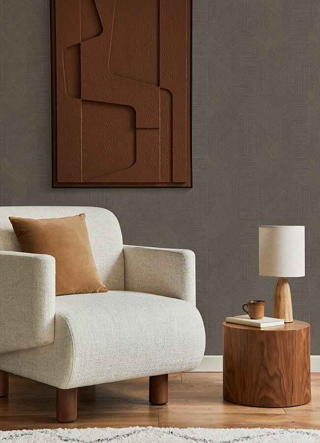 Ladon Pewter Metallic Texture Wallpaper - York Wallcoverings - 4105-86629 - York Wallcoverings Wallpaper