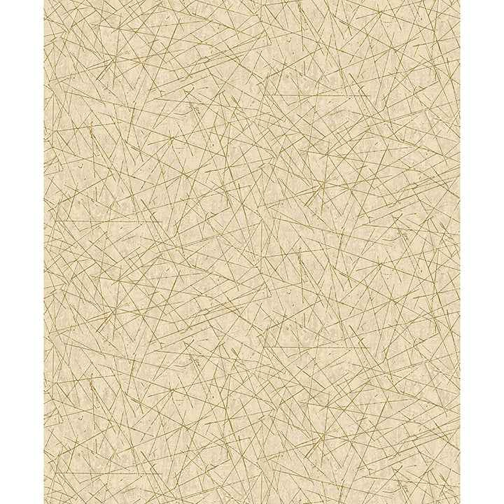 Bulan Gold Abstract Lines Wallpaper - York Wallcoverings - 4105-86632 - York Wallcoverings Wallpaper