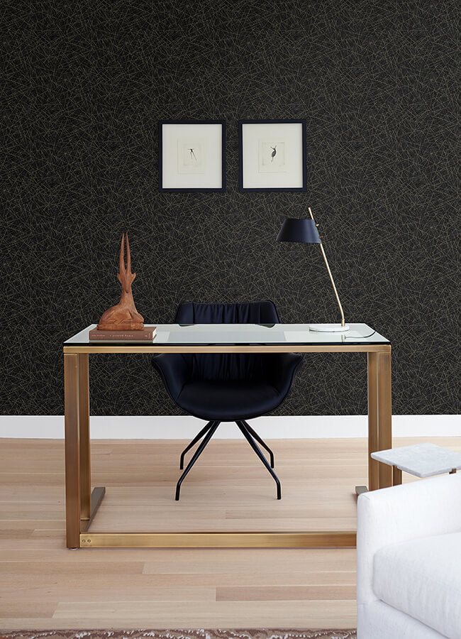 bulan-black-abstract-lines-wallpaper-york-wallcoverings-4105-86635 - York Wallcoverings Wallpaper