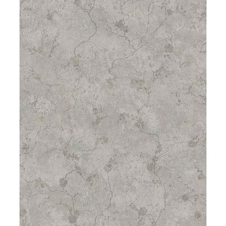 Mahina Pewter Floral Vine Wallpaper - York Wallcoverings - 4105-86650