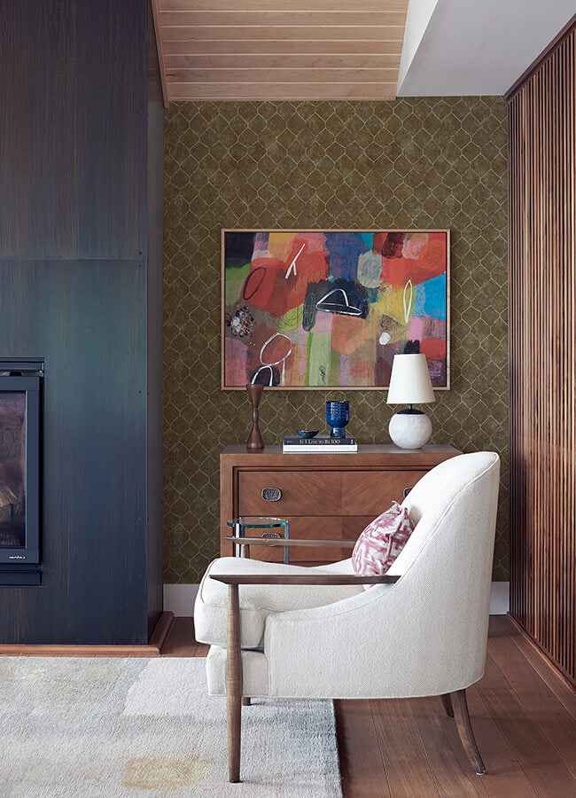 Rauta Brass Hexagon Tile Wallpaper - York Wallcoverings - 4105-86655 - York Wallcoverings Wallpaper