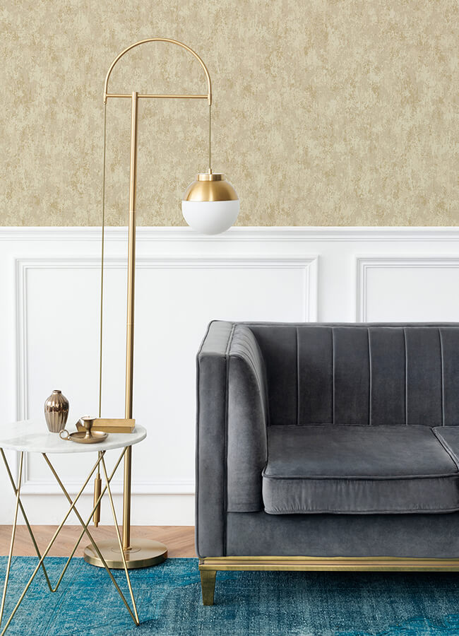 haliya-champagne-metallic-plaster-wallpaper-york-wallcoverings-4105-86659 - York Wallcoverings Papel pintado