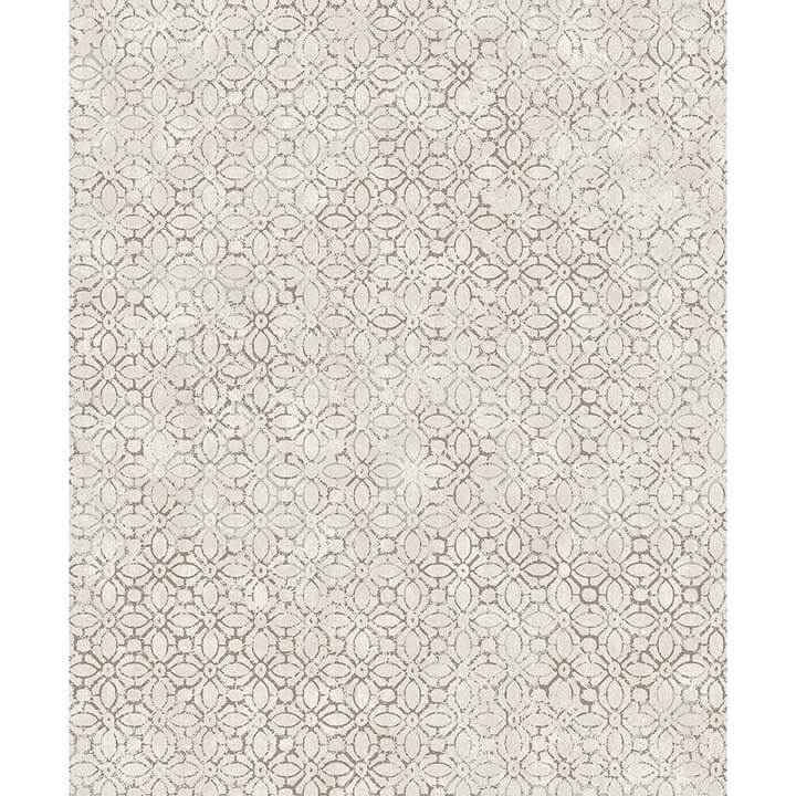 Khauta Silver Floral Geometric Wallpaper - York Wallcoverings - 4105-86666